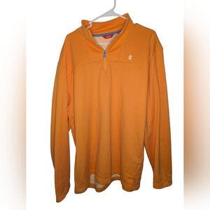 Izod Men's Orange Zip-Up Sweater